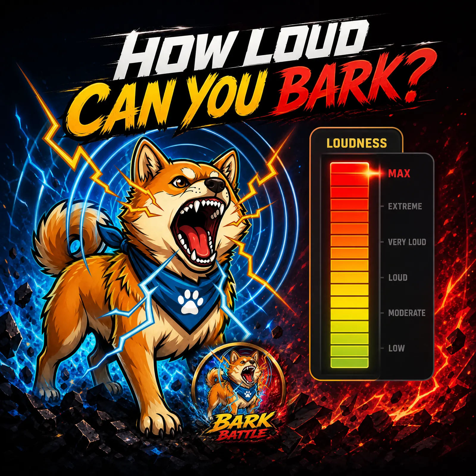 Bark loudly into your microphone